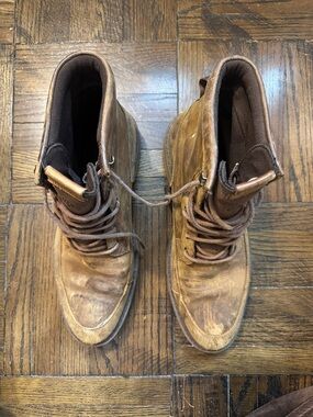 Timberland Tan/Brown Leather Lace-Up Work/Hiking Boots